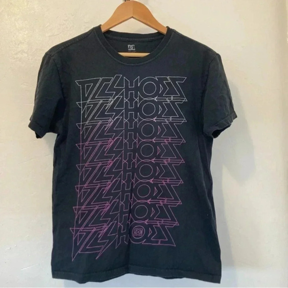 Vintage DC Shirt Mens S Black Skateboarding Rob Dyrdek Short Sleeve Crew
